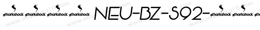 西文字体 NEU-BZ-S92字体转换